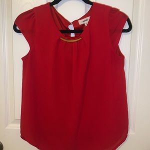 Red Meraki Professional-Style Blouse